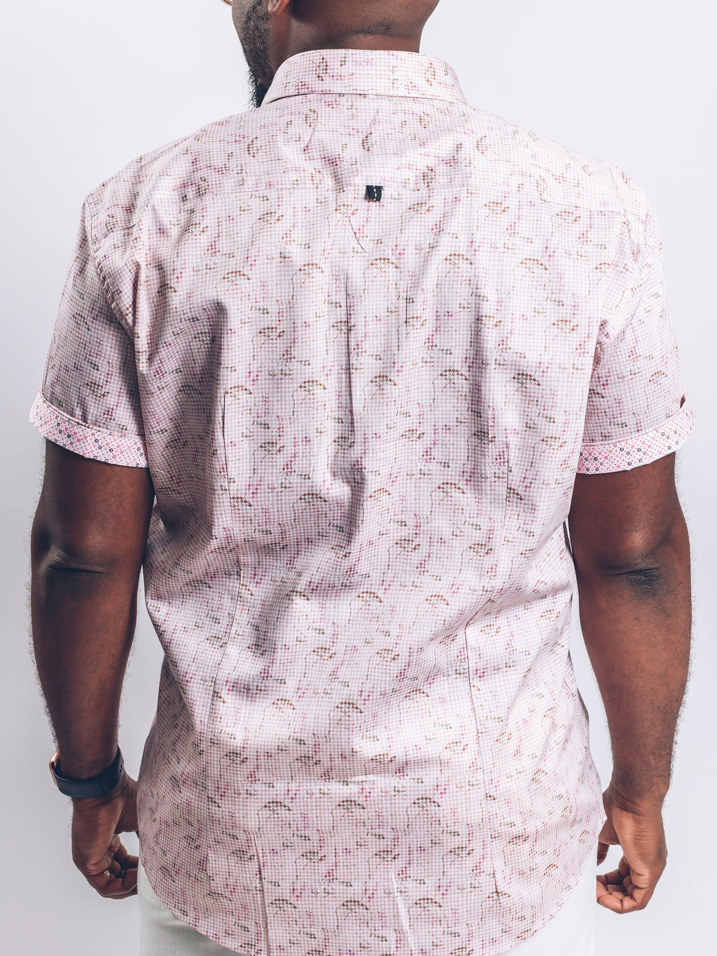 Dusty Rose Floral Short Sleeve