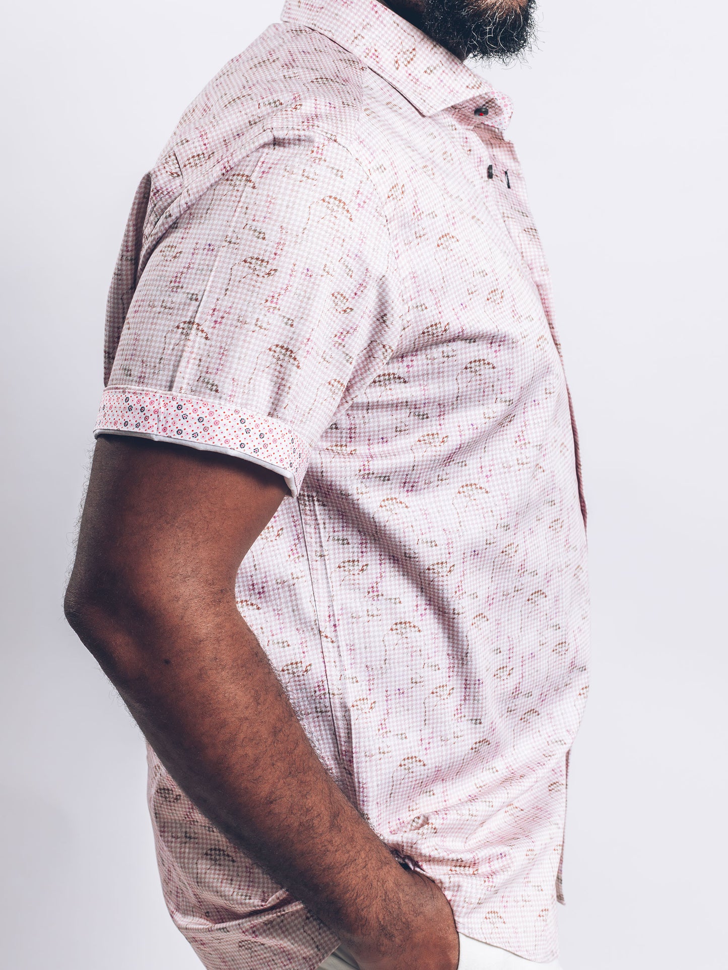 Dusty Rose Floral Short Sleeve